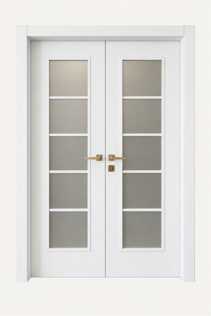Special order door: Glazed double door, white