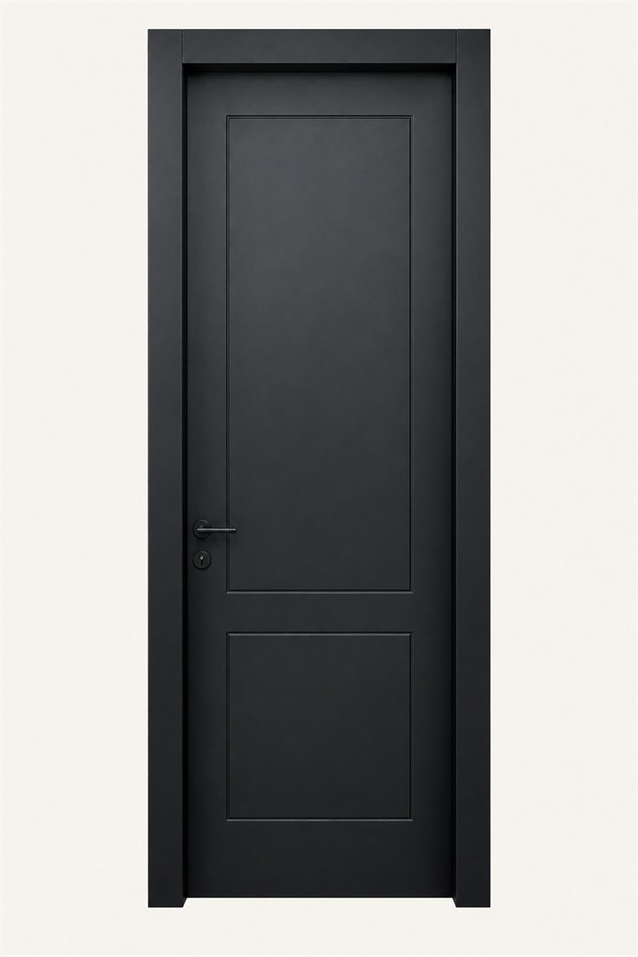 Special order door: Two panels, black